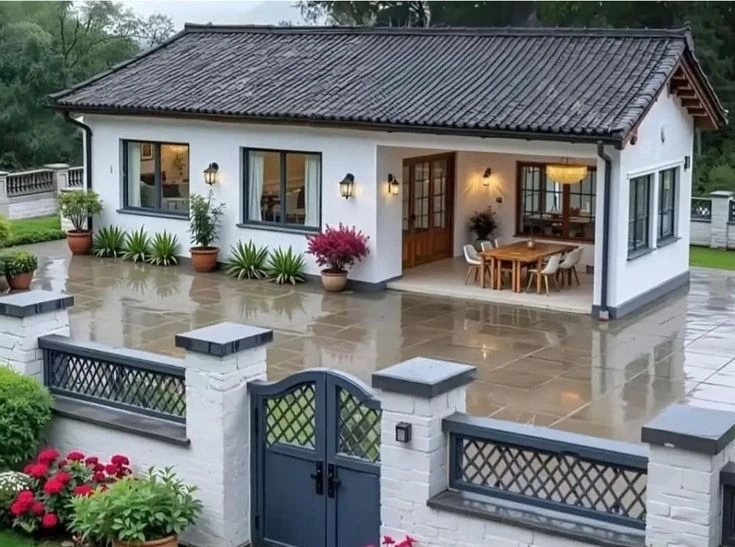 Model Atap Rumah Memanjang ke Samping